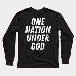 Christian Quote One Nation Under God Long Sleeve T-Shirt